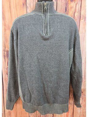 BKE  Gray Vintage Fit Quarter-Zip Sweater Large